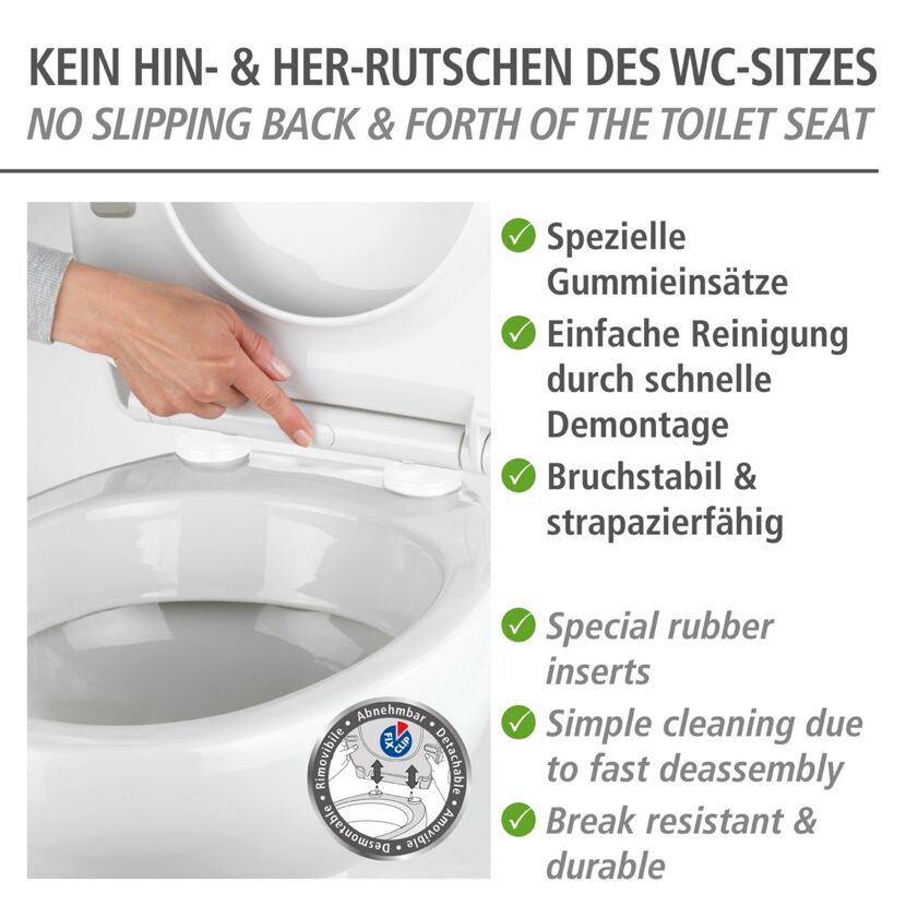 WC-Sitz 'Kos' mit Absenkautomatik weiß Thermoplast