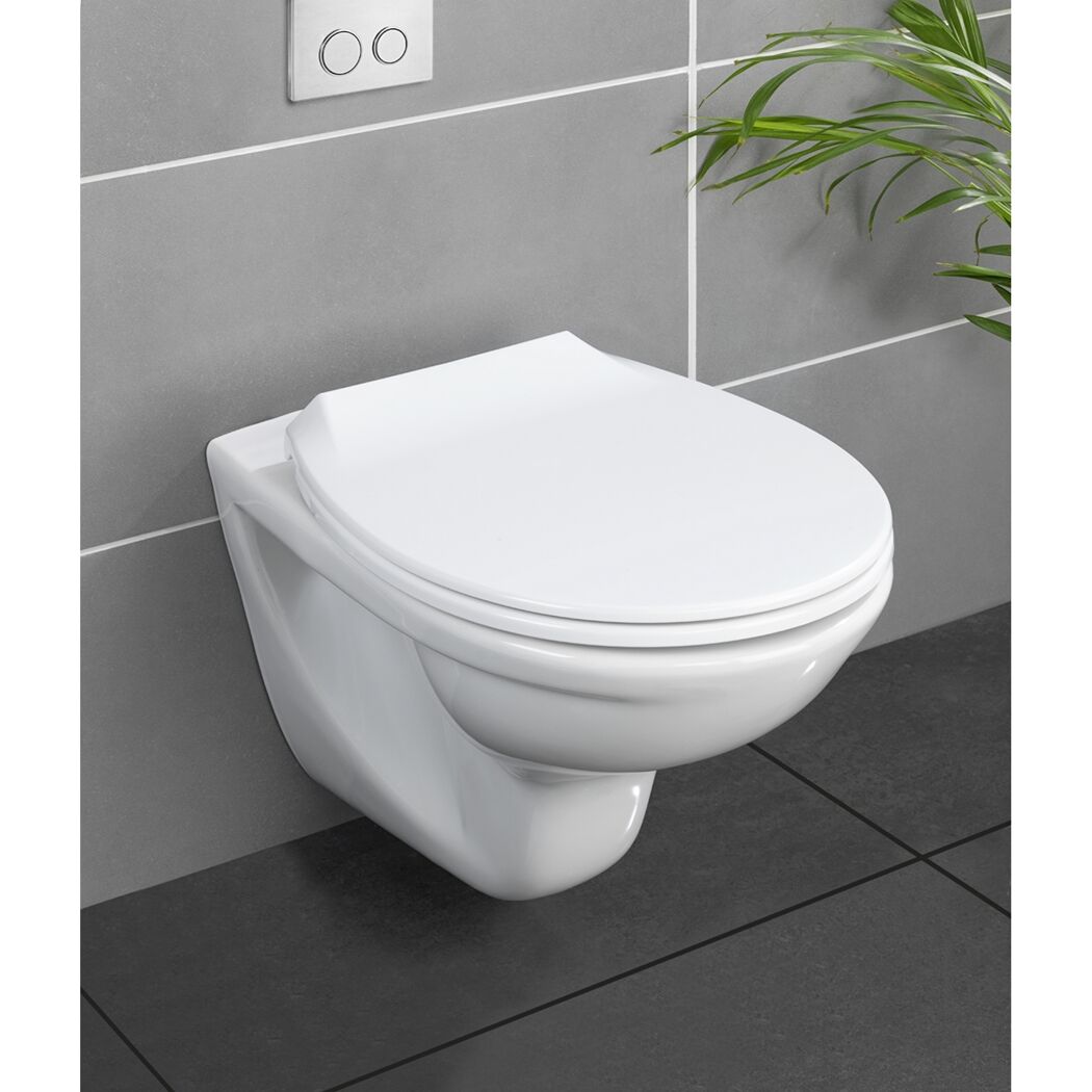 WC-Sitz 'Kos' mit Absenkautomatik weiß Thermoplast
