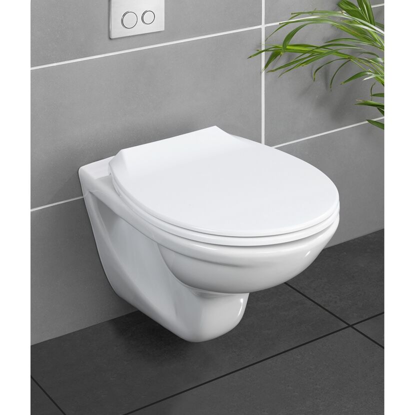 WC-Sitz 'Kos' mit Absenkautomatik weiß Thermoplast