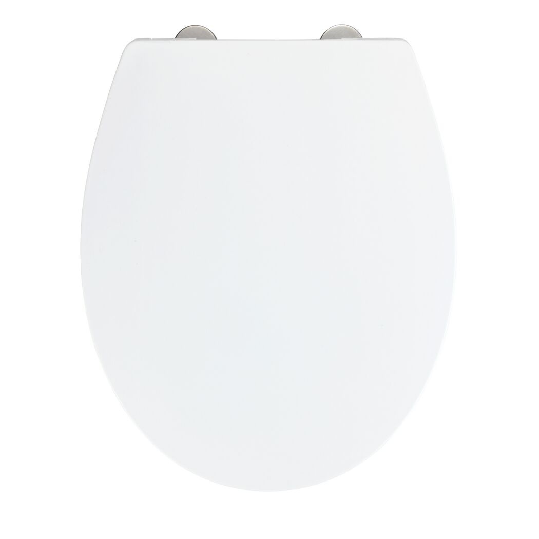 Weißer WC-Sitz von oben