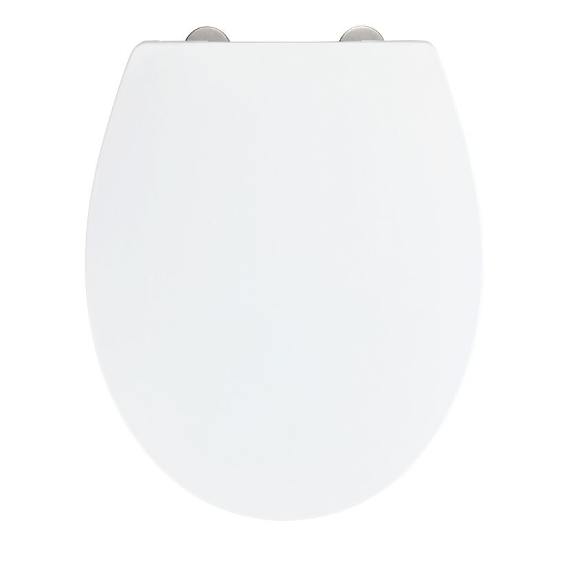 Weißer WC-Sitz von oben