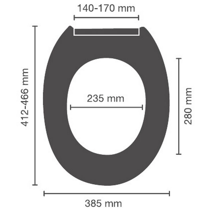 WC-Sitz Cedo Pelosa Loft mit Maßen
