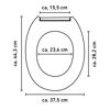 WC-Sitz Level Weiß mit Maßen