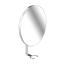 Verkleinertes Bild von Antibeschlagspiegel Edelstahl glänzend Ø 17 cm