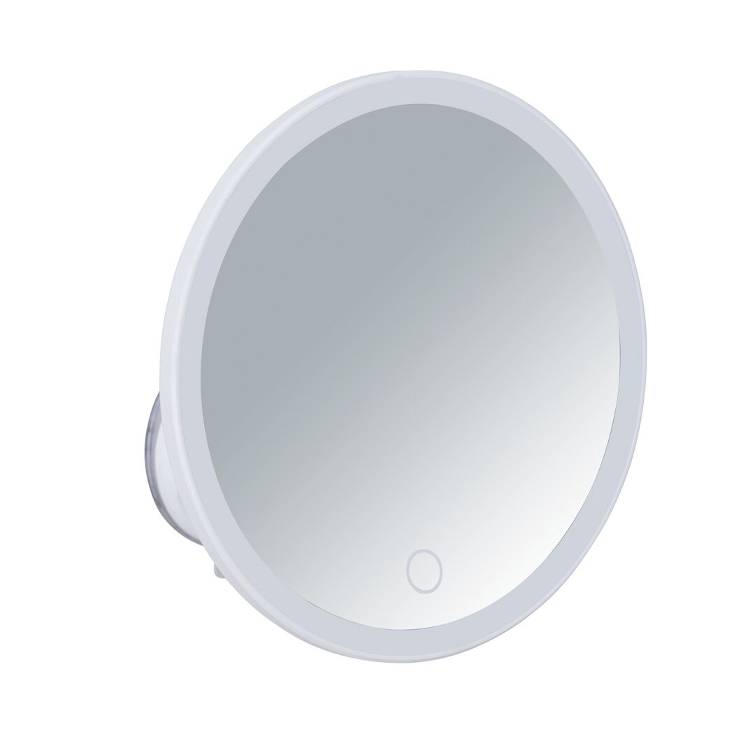 Runder LED-Wandspiegel Isola mit Saugnapf