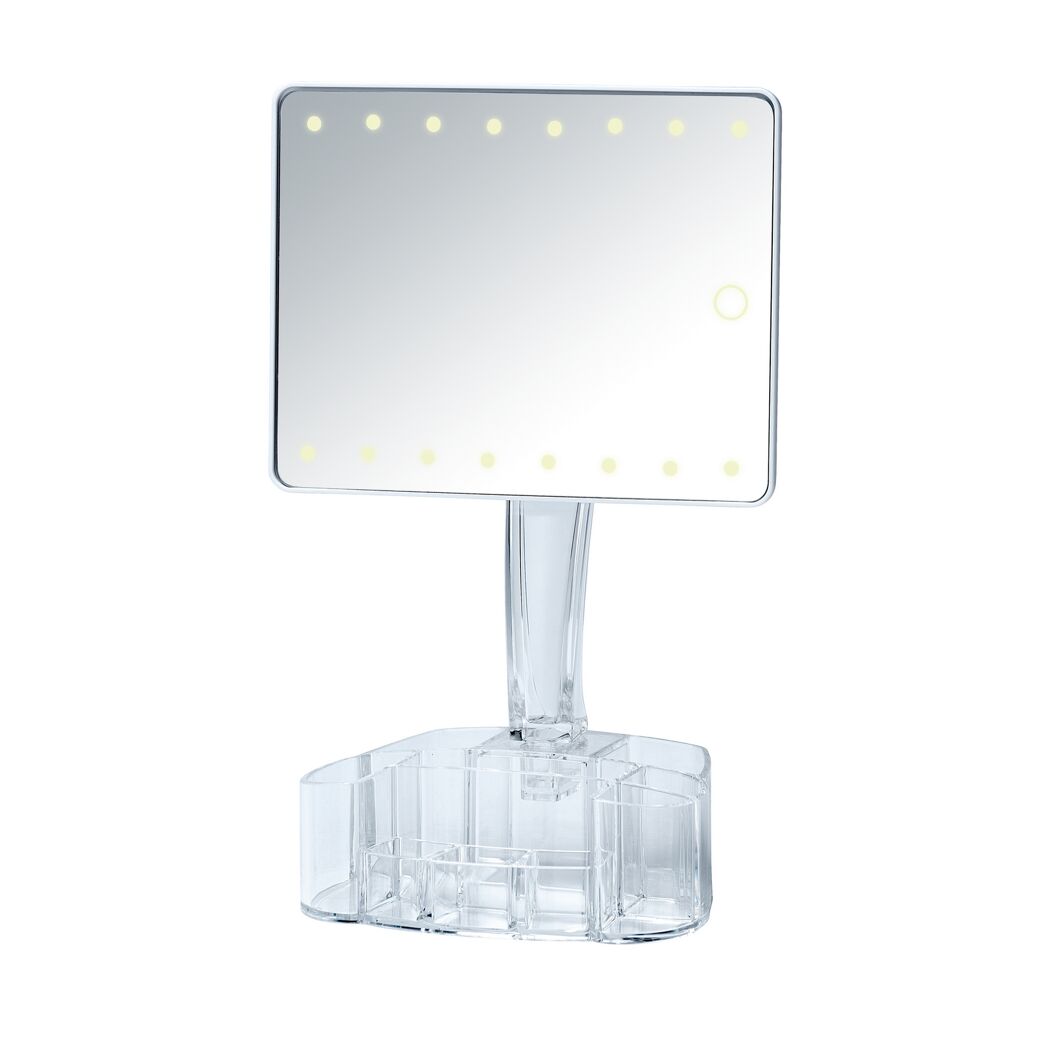 LED-Kosmetikspiegel mit Organizer