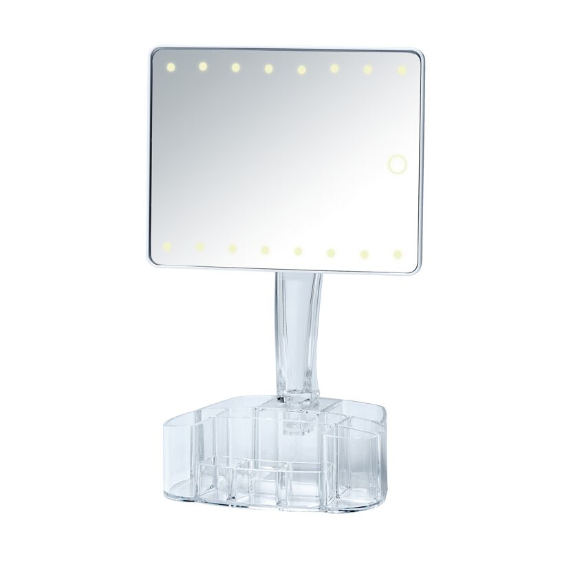 LED-Kosmetikspiegel mit Organizer