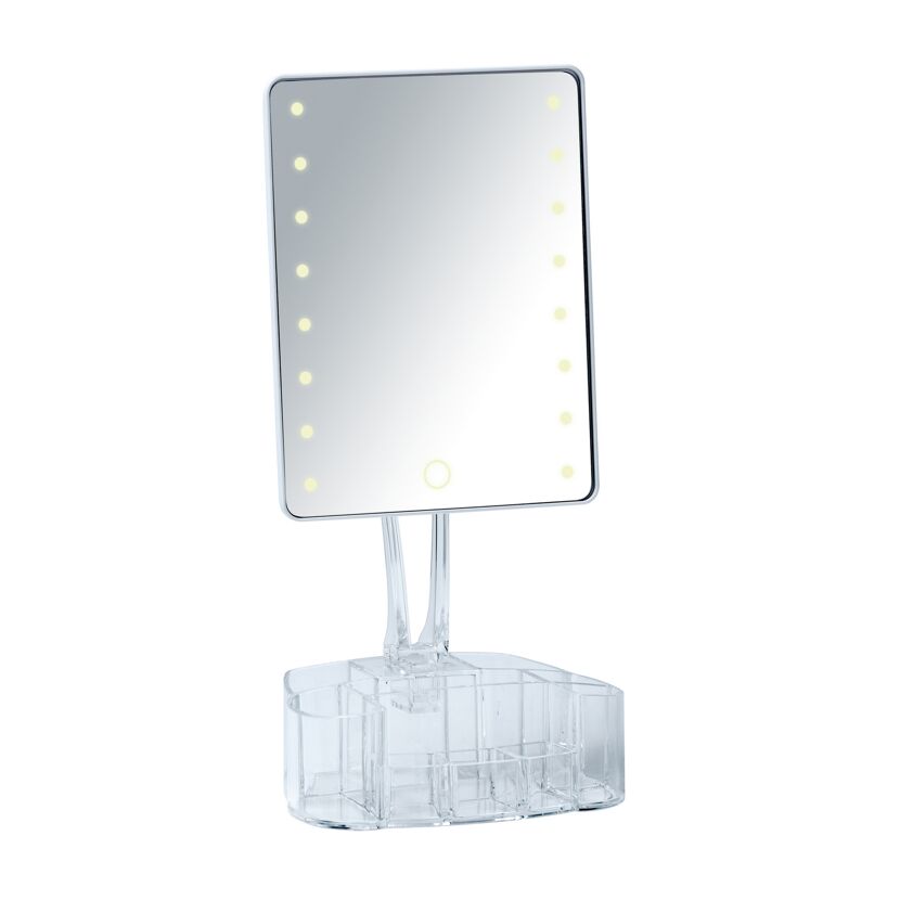 LED-Kosmetikspiegel mit Organizer