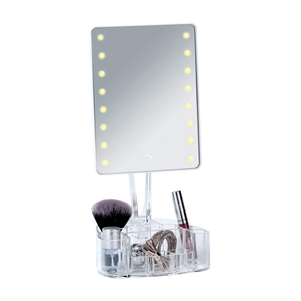 LED-Kosmetikspiegel mit Organizer