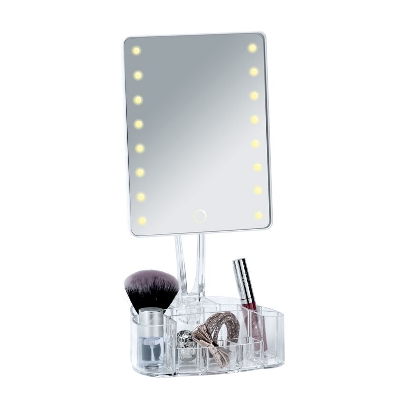 LED-Kosmetikspiegel mit Organizer