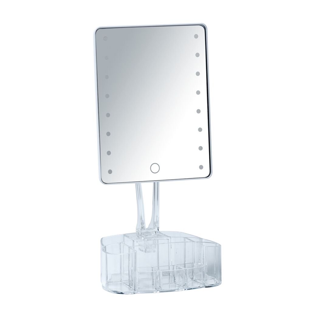 LED-Kosmetikspiegel mit Organizer