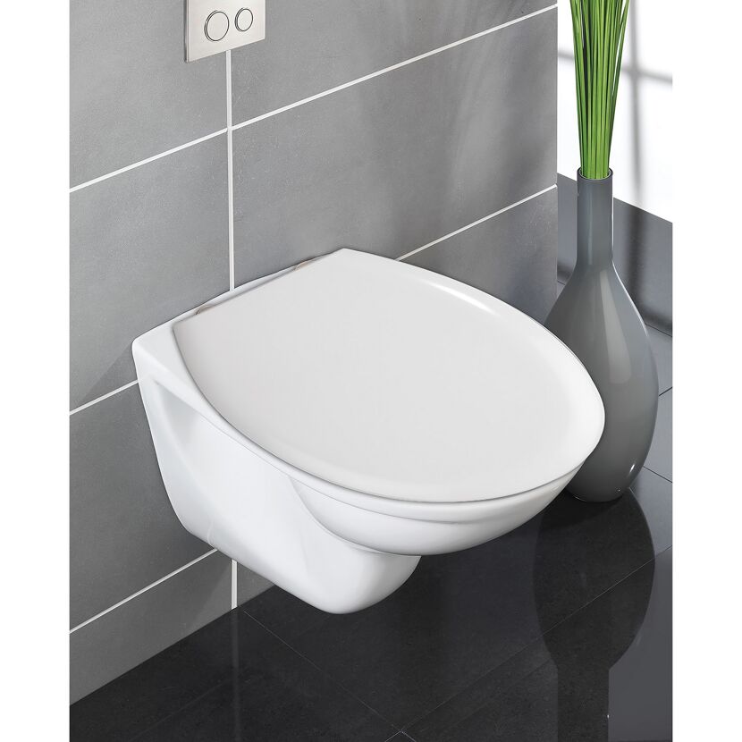WC-Sitz 'Gubbio' mit Absenkautomatik weiß Duroplast