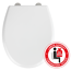 WC-Sitz 'Gubbio' Duroplast weiß, Absenkautomatik 44,5 x 37 cm