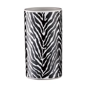 Zahnputzbecher 'Zebra' Keramik schwarz-weiss Ø 6,3 x 10,5 cm