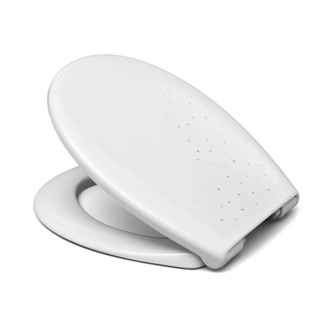 Weißer WC-Sitz Crystal