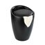 Schwarzer Badhocker Candy mit Handtuch