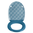 WC-Sitz 'Atacama' blau/weiß Duroplast 37,5 x 41,5 cm