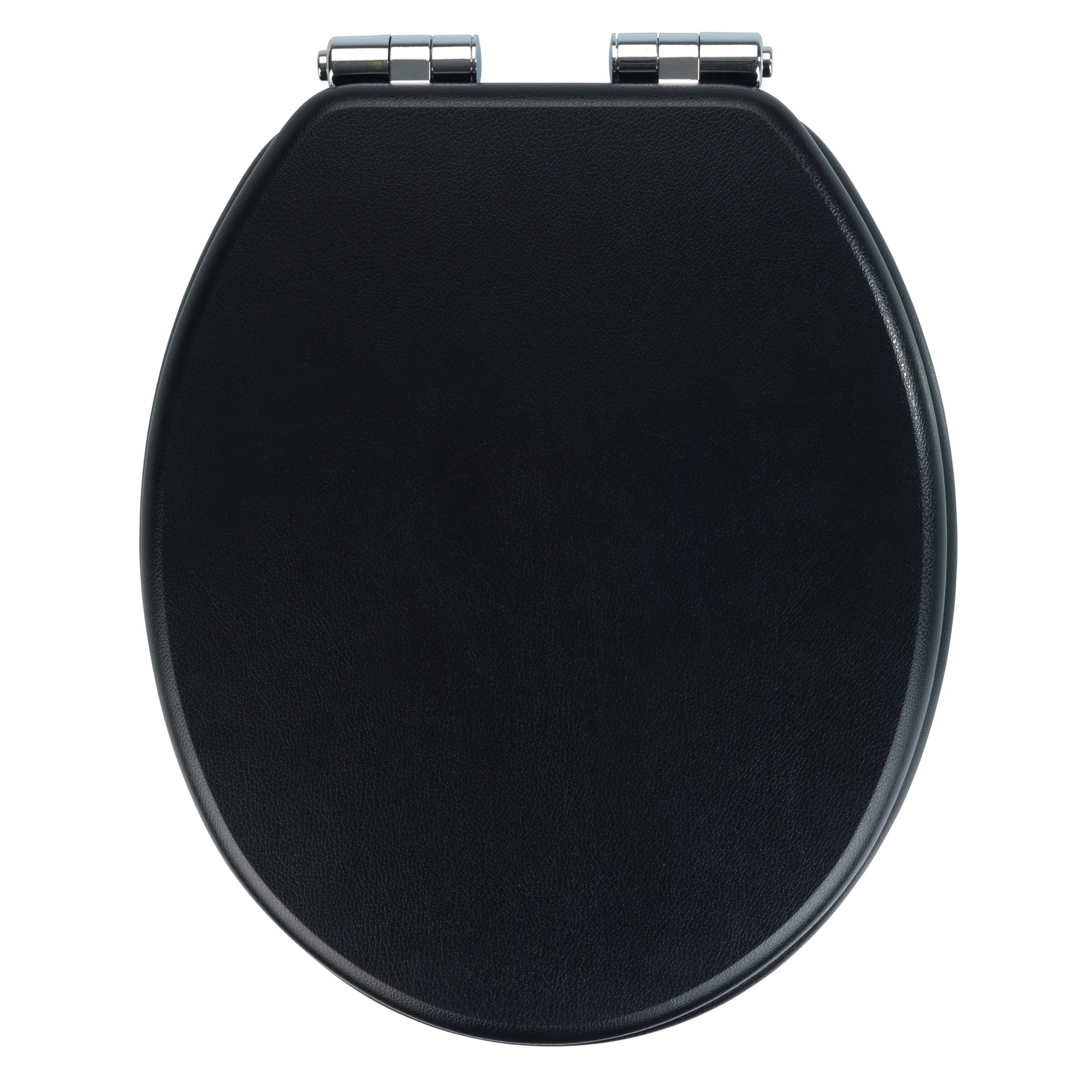 WC-Sitz 'Cuero' schwarz MDF, in Lederoptik 37 x 43 cm