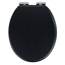 WC-Sitz 'Cuero' schwarz MDF, in Lederoptik 37 x 43 cm