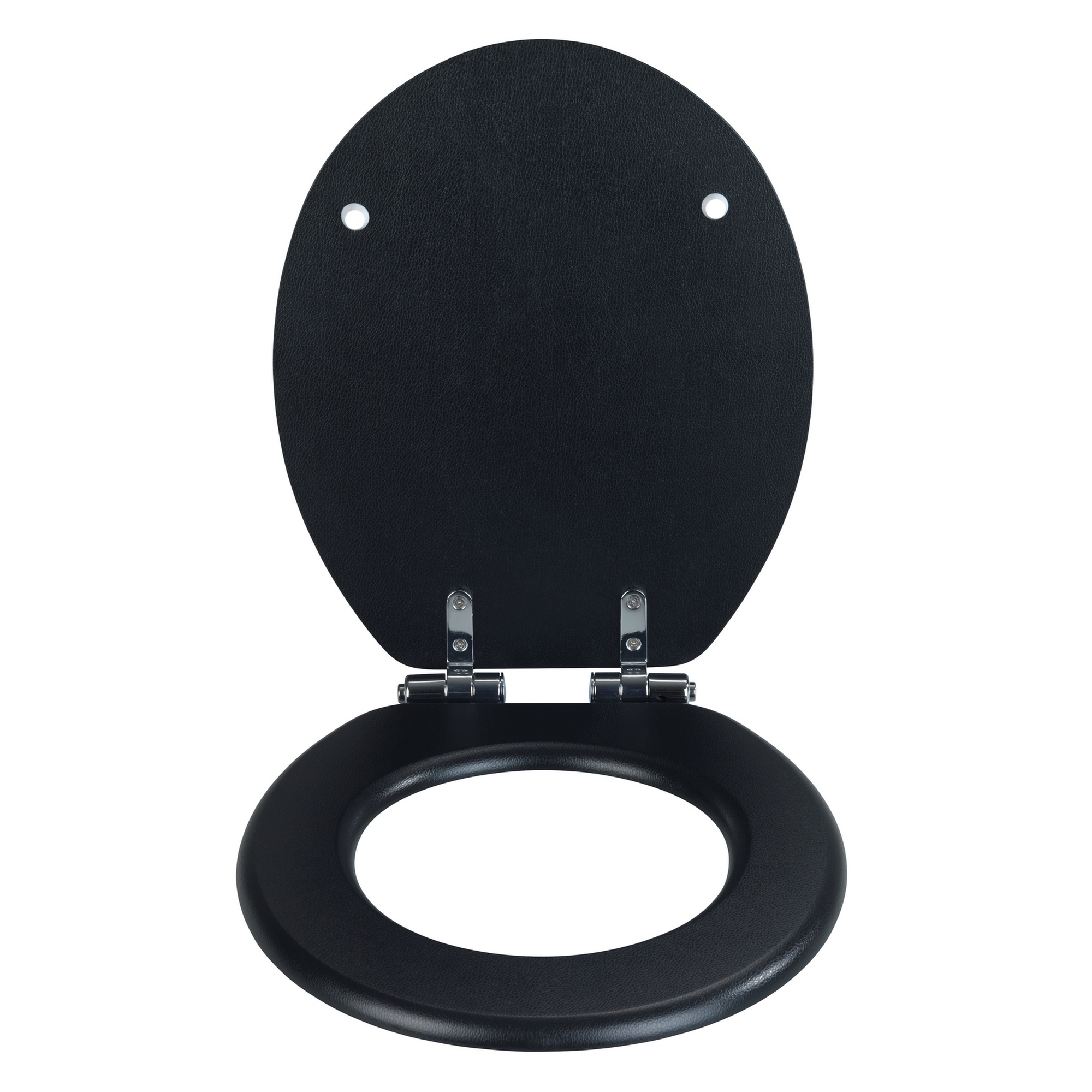 WC-Sitz 'Cuero' schwarz MDF, in Lederoptik 37 x 43 cm