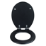 WC-Sitz 'Cuero' schwarz MDF, in Lederoptik 37 x 43 cm