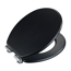 WC-Sitz 'Cuero' schwarz MDF, in Lederoptik 37 x 43 cm