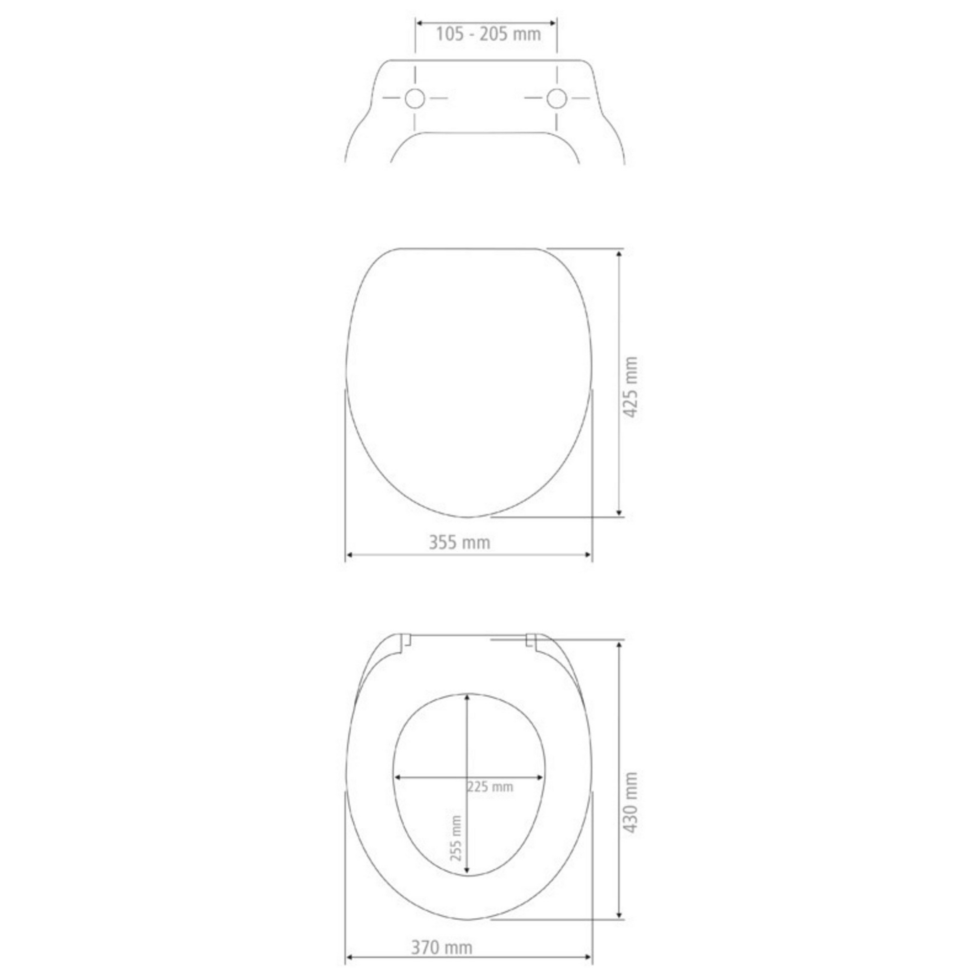 WC-Sitz 'Cuero' schwarz MDF, in Lederoptik 37 x 43 cm
