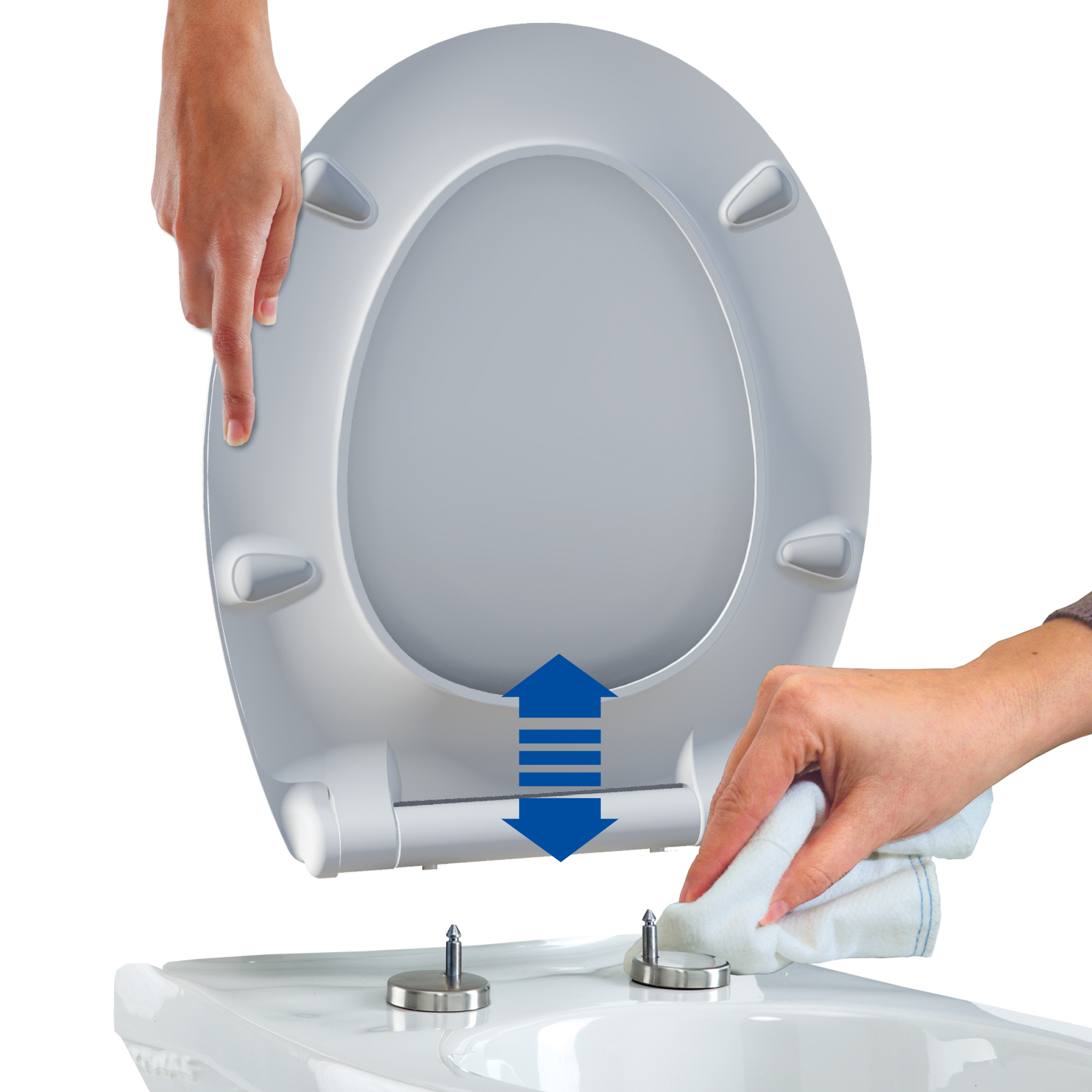 WC-Sitz 'Click&Clean Slim' mit Absenkautomatik weiß + product picture