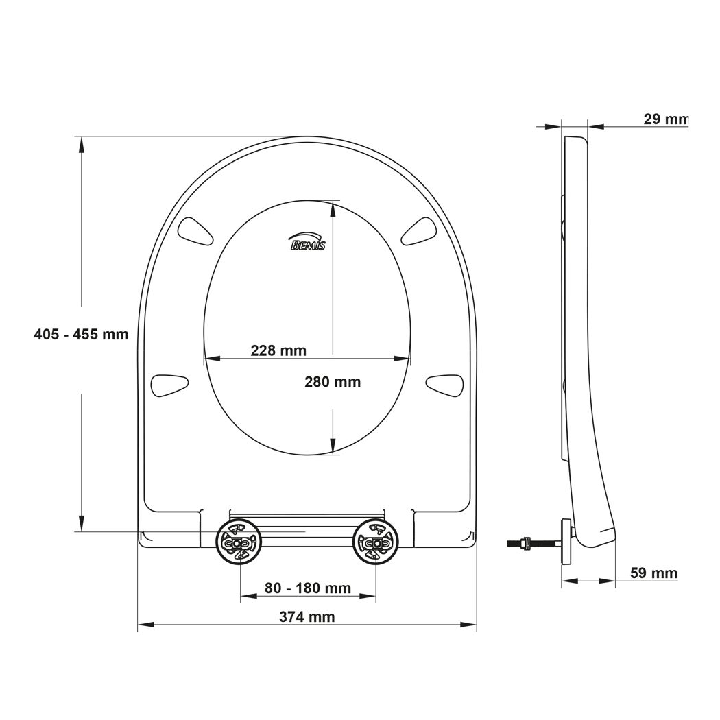WC-Sitz 'Click&Clean' mit Absenkautomatik weiß Duroplast
