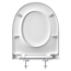 Verkleinertes Bild von WC-Sitz 'Click&Clean Shape' mit Absenkautomatik weiß