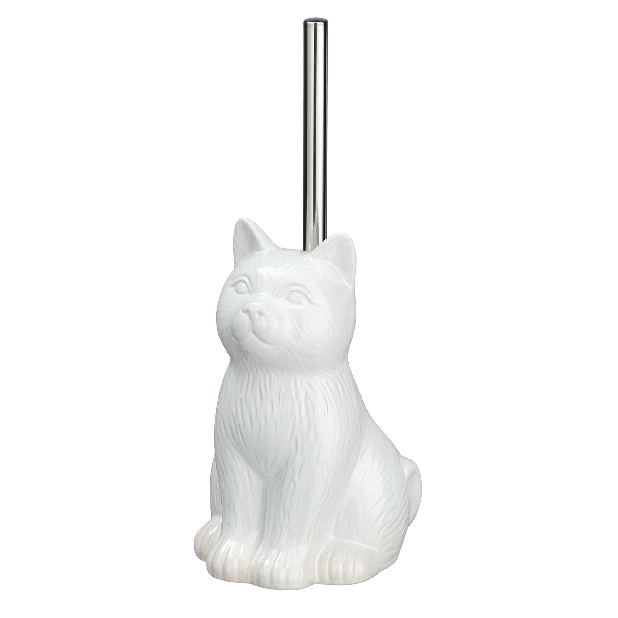 WC-Garnitur 'Cat' weiß Keramik 14 x 22 x 17 cm + product picture