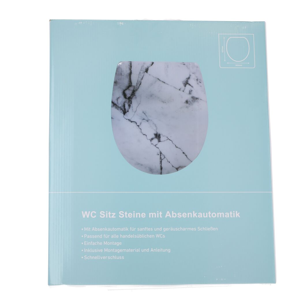 WC-Sitz 'Steine' mit Absenkautomatik Duroplast