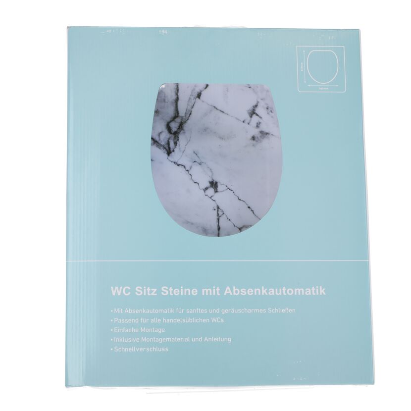 WC-Sitz 'Steine' mit Absenkautomatik Duroplast