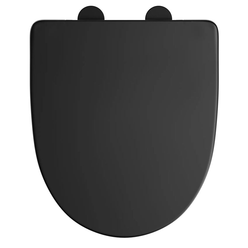 WC-Sitz mit Absenkautomatik schwarz Duroplast