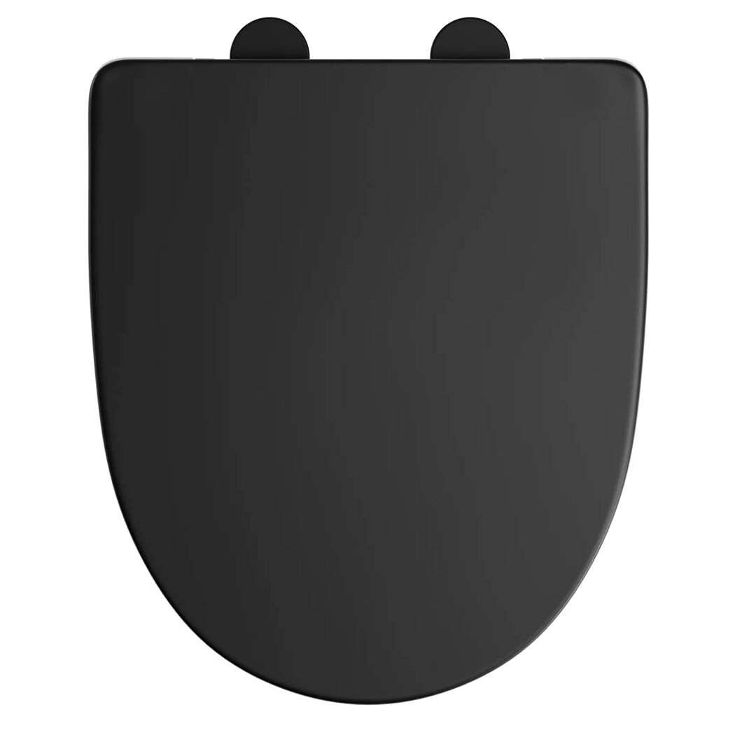 WC-Sitz mit Absenkautomatik schwarz Duroplast