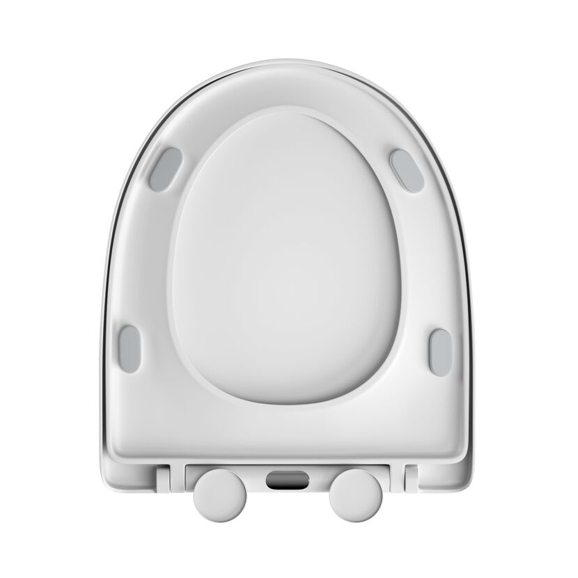 Weißer WC-Sitz von oben