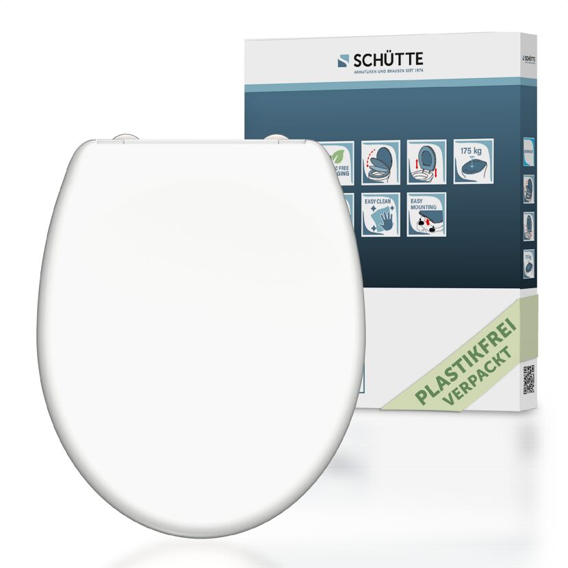 WC-Sitz 'WHITE' mit Absenkautomatik weiß Duroplast