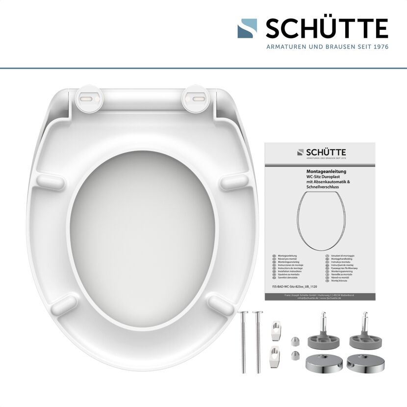 WC-Sitz 'WHITE' mit Absenkautomatik weiß Duroplast