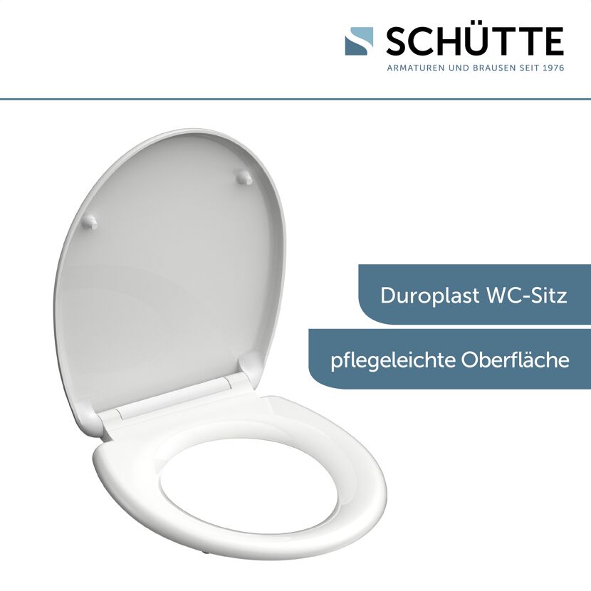 WC-Sitz 'WHITE' mit Absenkautomatik weiß Duroplast
