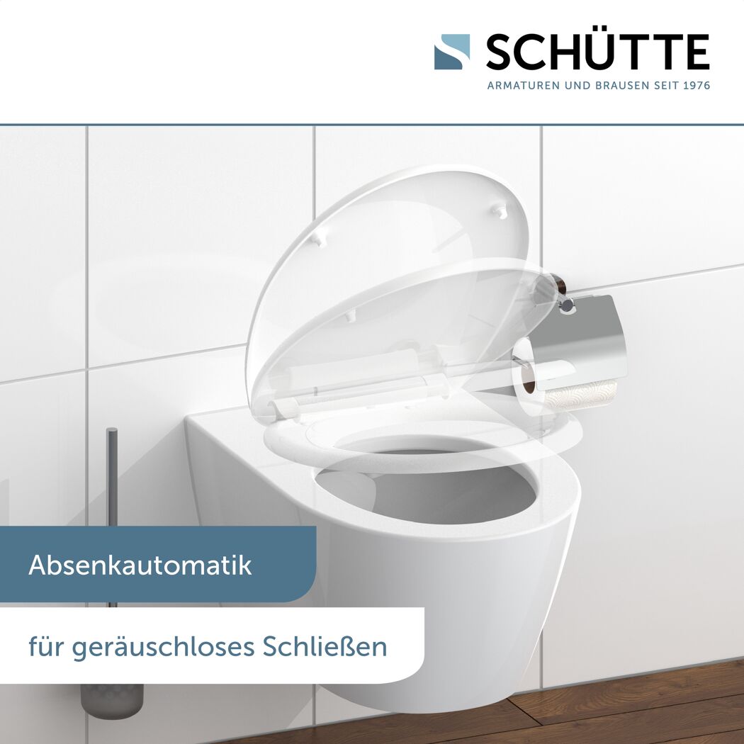 WC-Sitz 'WHITE' mit Absenkautomatik weiß Duroplast