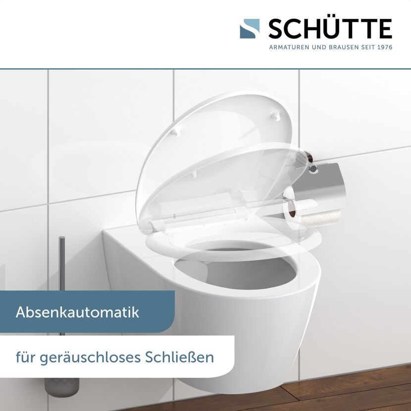 WC-Sitz 'WHITE' mit Absenkautomatik weiß Duroplast