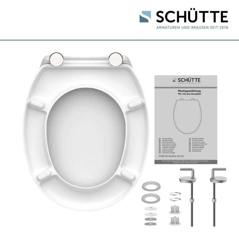 Schütte WC-Sitz Duroplast, weiss mit Montageanleitung