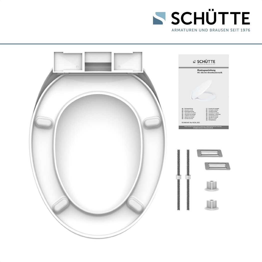 WC-Sitz von Schütte mit Absenkautomatik und Montagematerial