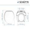 WC-Sitz mit Maßen