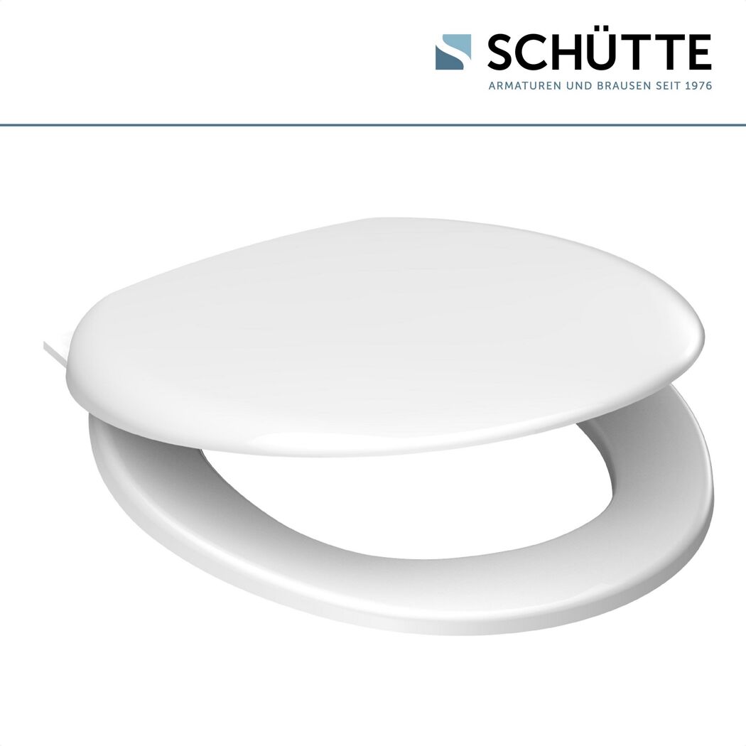 Weißer WC-Sitz von Schütte.