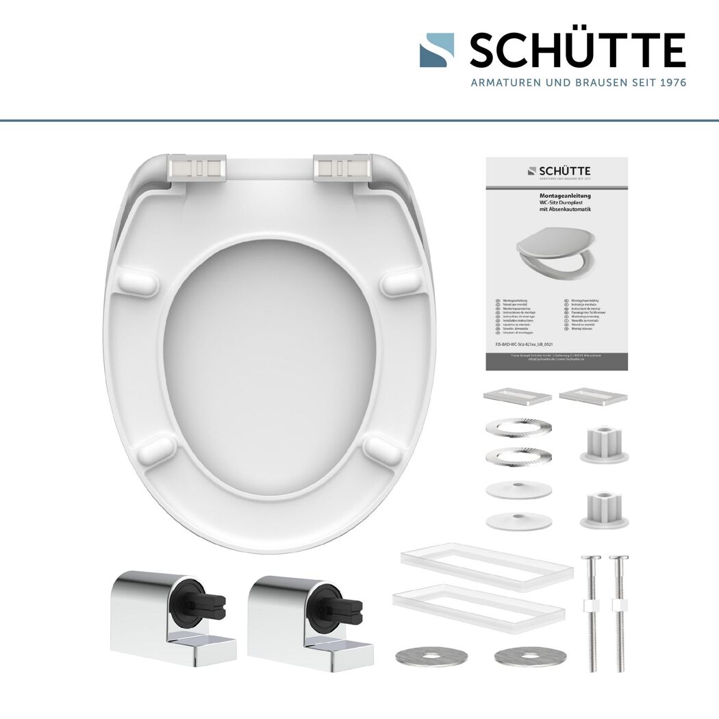 Schütte WC-Sitz Duroplast mit Absenkautomatik und Montageanleitung