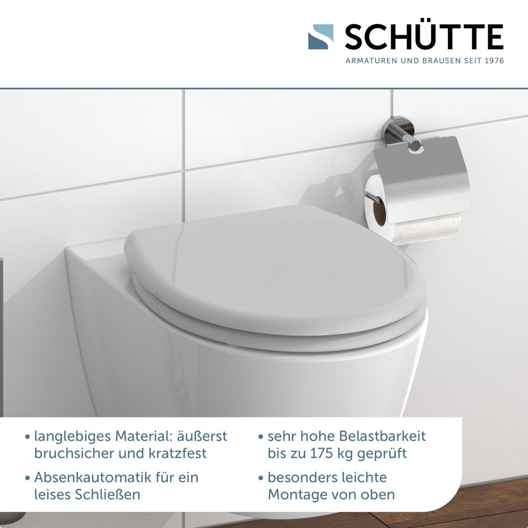 WC-Sitz mit Absenkautomatik weiß Duroplast