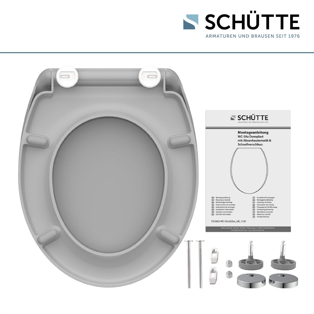 WC-Sitz mit Absenkautomatik weiß Duroplast