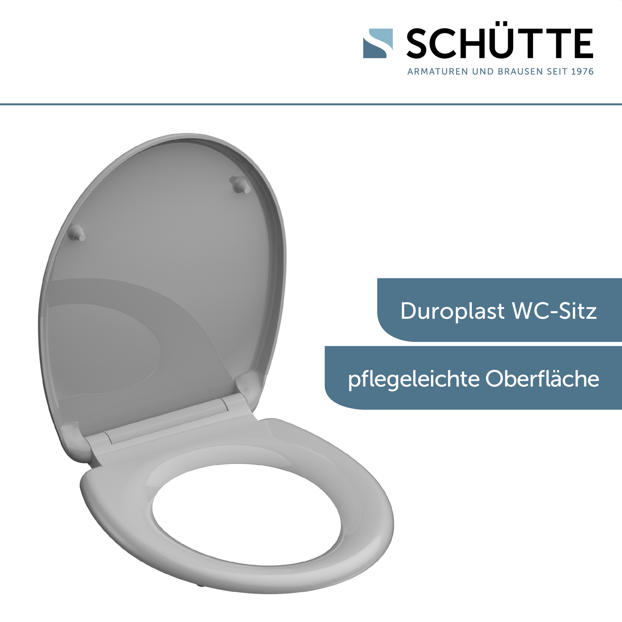 WC-Sitz mit Absenkautomatik grau 37,7 x 45 cm