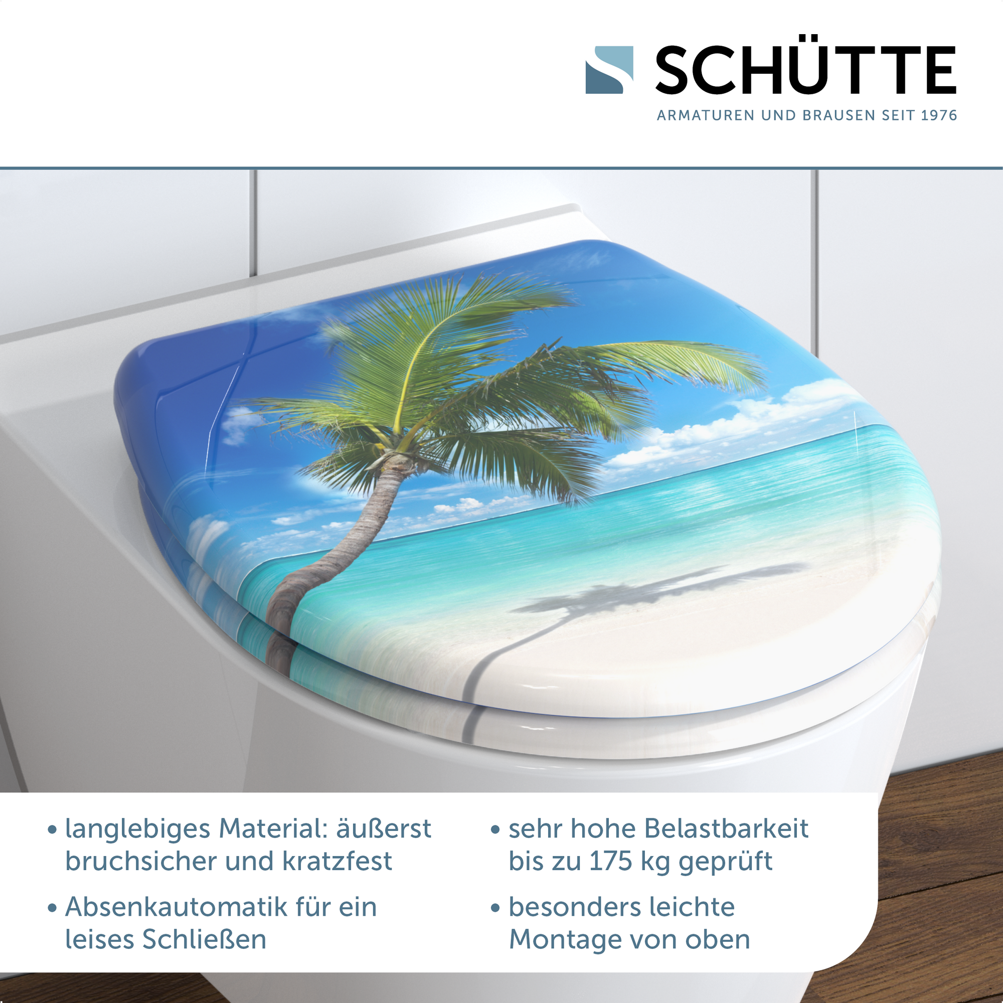 WC-Sitz 'Carribean' mit Absenkautomatik 37,4 x 45,3 cm